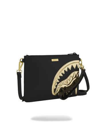 POCHETTE SPRAYGROUND 8271 GOLD AND DANGEROUS CROSSOVER CLUTCH
