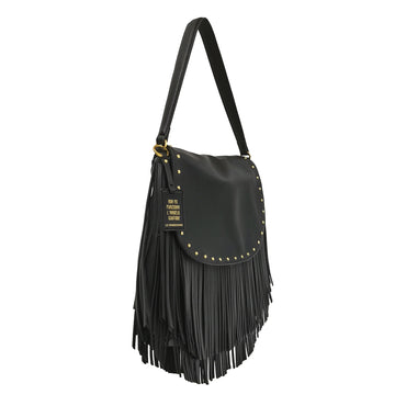 Borsa Le Pandorine PF2510B01 Tracolla media Fringe Hobo colore nero