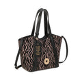 Borsa LePandorine PF2614B54 Shopping bag Vicky big con stampa animalier colore tortora