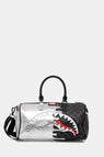 BORSA SPRAYGROUND 8925 SILVER SIDE DRIP BLACK CHECK MINI DUFFLE