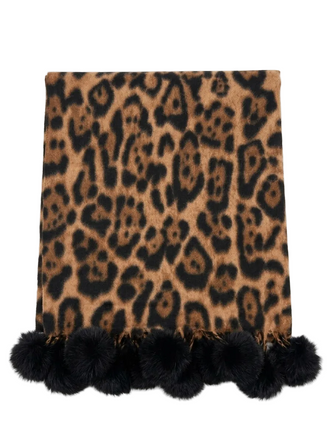 Sciarpa L’ Atelier du Sac 20764 animalier con pon-pon