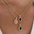 Collana Cherie bijoux Kate con corona e cristallo
