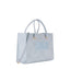 Borsa Elisabetta Franchi BS83A52E2 Tote piccola in rafia jacquard sky blue