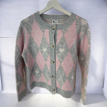 Cardigan Mua Collection Rombi e Cuori