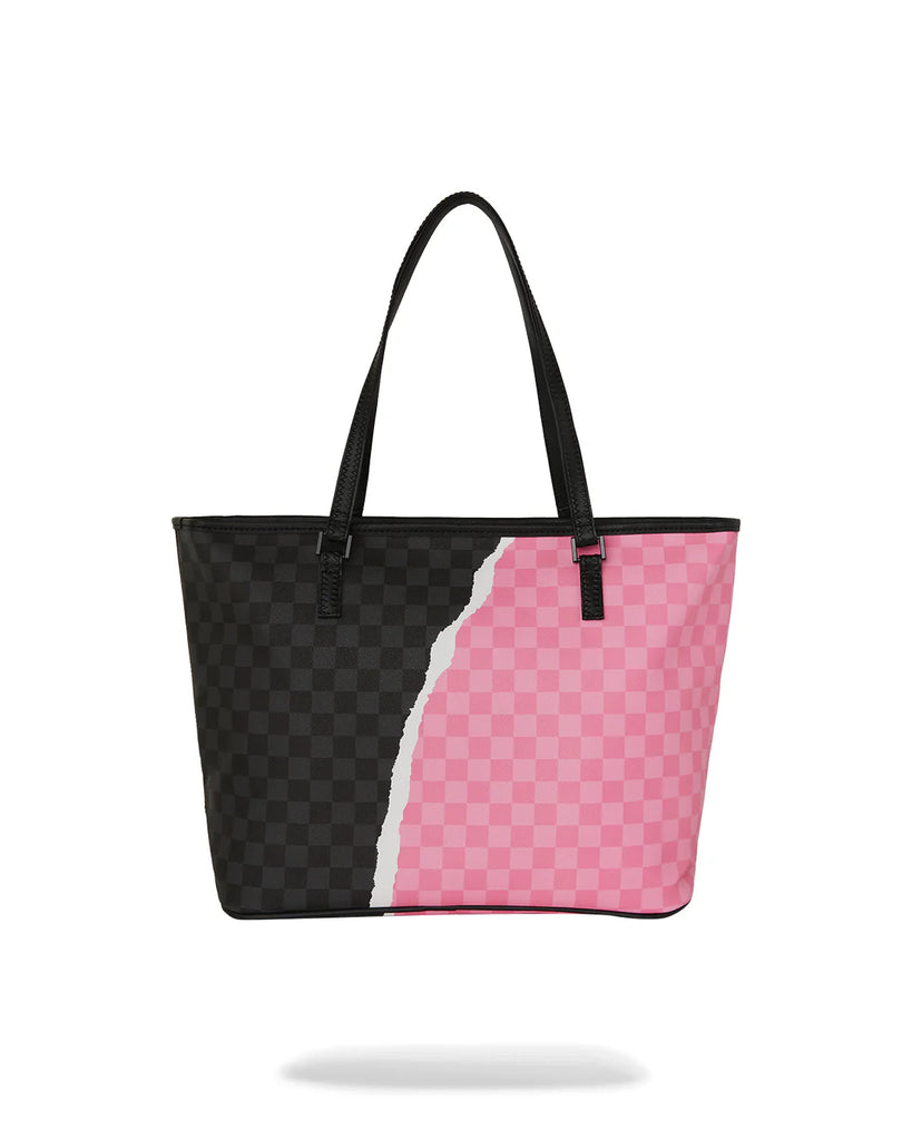 BORSA SPRAYGROUND 8278 PINK AND BLACK TEAR SIP TOTE