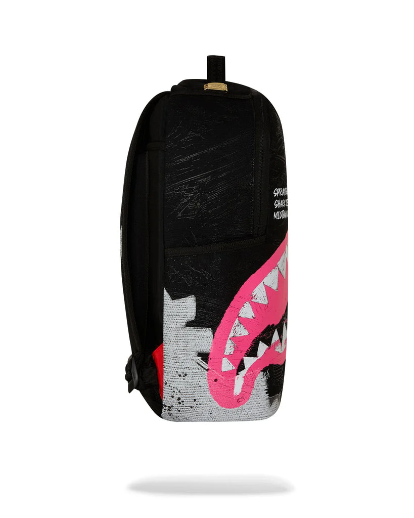 ZAINO SPRAYGROUND ART7631 SHARK CENTRAL SORBET HAND PAINTED DLX-COTTON BACKPACK