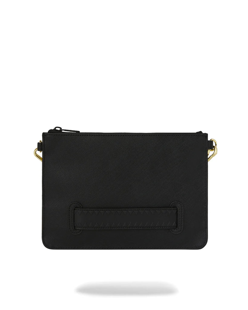 POCHETTE SPRAYGROUND 8271 GOLD AND DANGEROUS CROSSOVER CLUTCH