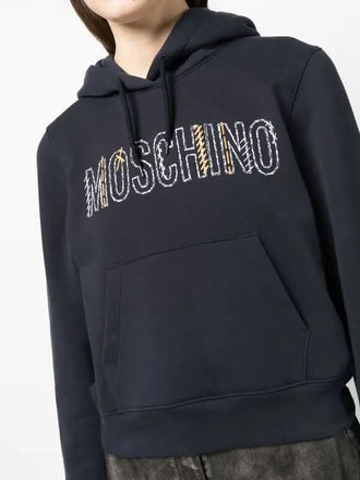 Felpa Moschino Con cappuccio E Logo Ricamato EA1704