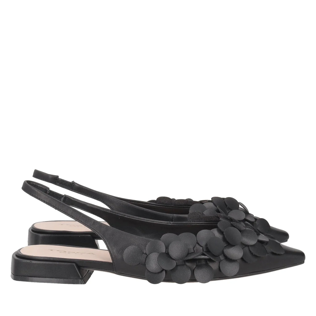 Scarpe Tosca Blu SS2519S180  Slingback Iris in pelle con cerchietti colore nero