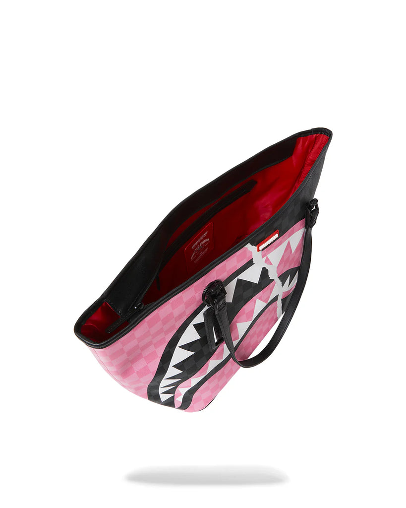 BORSA SPRAYGROUND 8278 PINK AND BLACK TEAR SIP TOTE