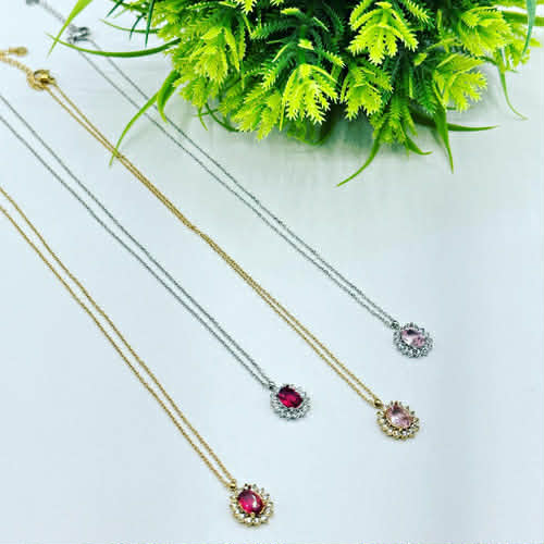 Collana Cherie Seychelles con corona e cristallo