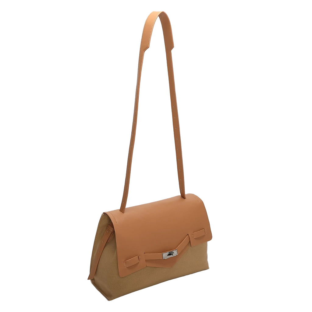 Borsa Mimì Muà Bauletto Big A Spalla Con Patta E Canvas H201403