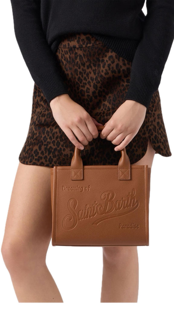 Borsa Saint Barth VANMD001 005321 a spalla Vanity Bag Midi in pelle martellata