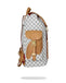 ZAINO SPRAYGROUND 9397 EMBOSSED CREAM CHECK MONTE CARLO
