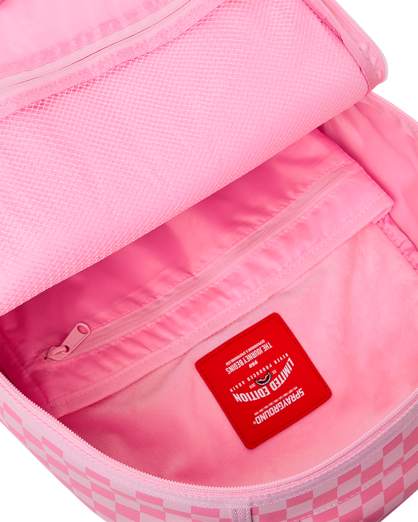 ZAINO SPRAYGROUND 8717 PINK SHARKS IN PARIS PATCH BACKPACK