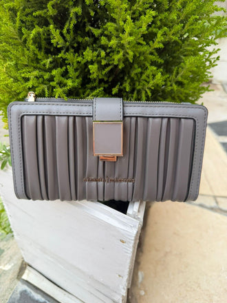 Portafoglio Alessia & Massimo 1866 Flap Plisse Grey