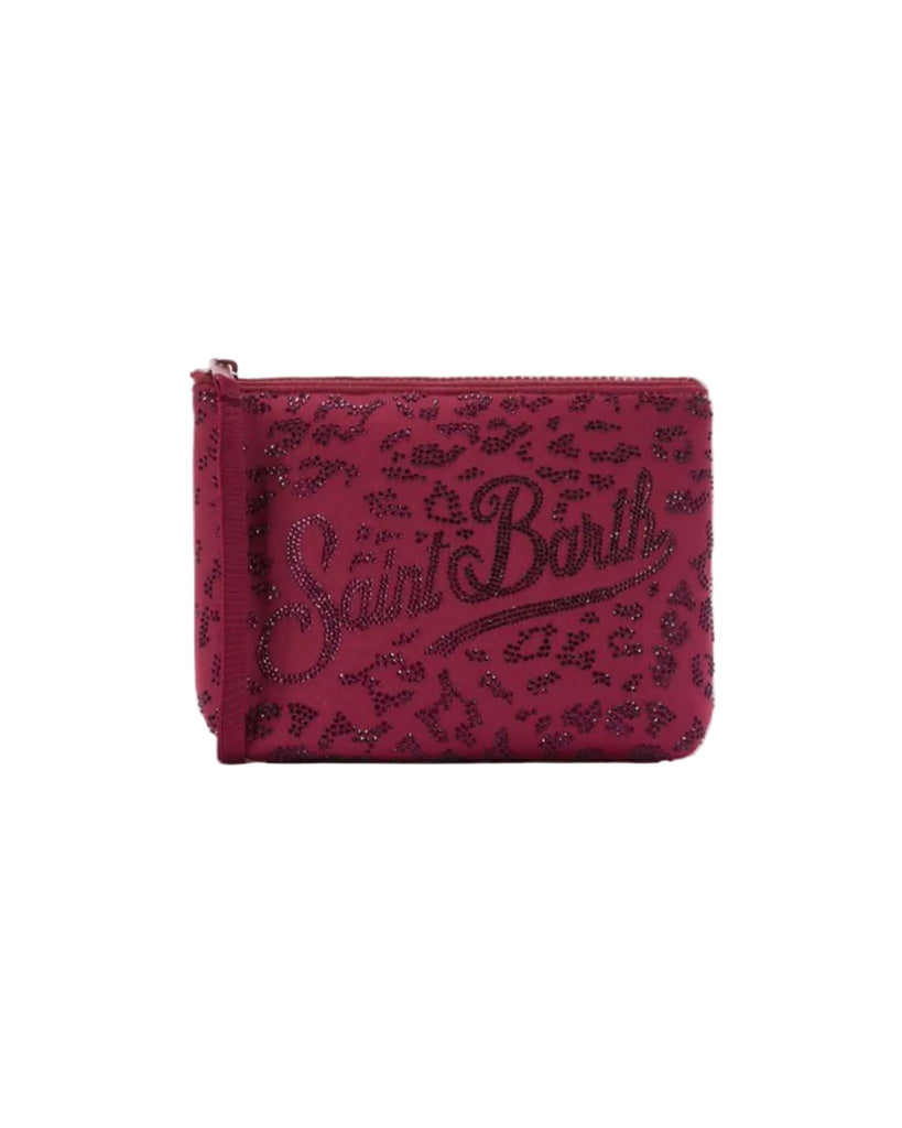 Pochette Saint Barth Con Strass Leopardato E Zebrato