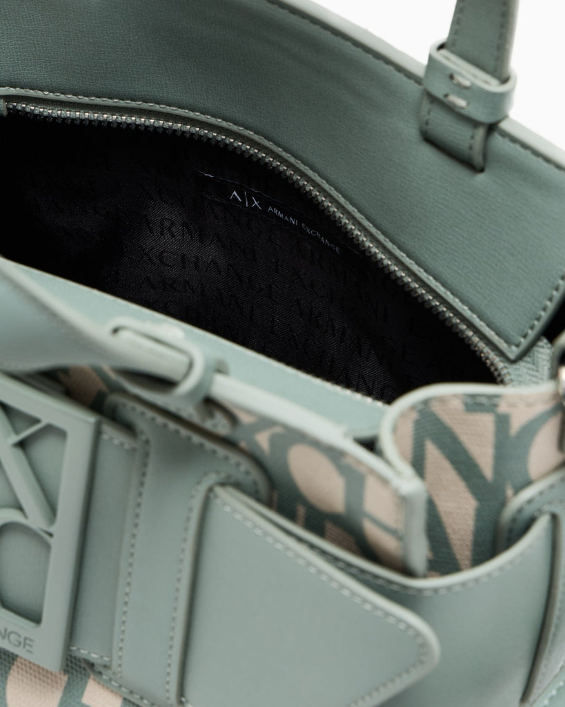 BORSA ARMANI EXCHANGE 942690 TOTE MEDIA CON DETTAGLIO A CONTRASTO