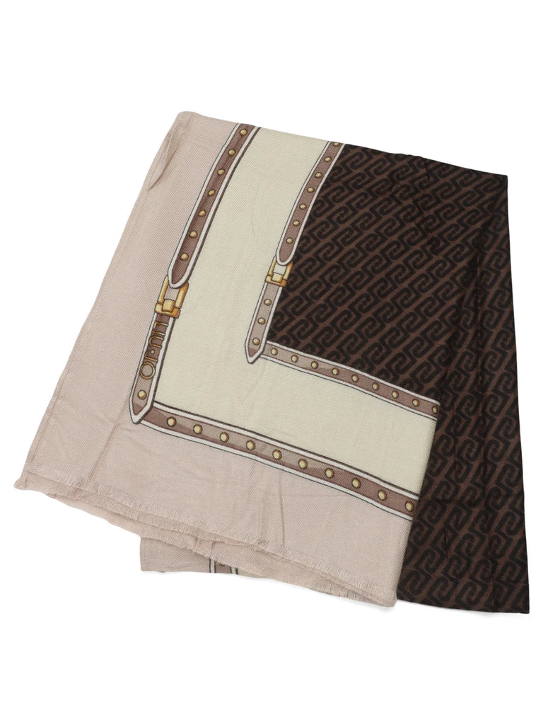 Foulard Liu-Jo 2F6066 00580 stampa logo monogram cipria