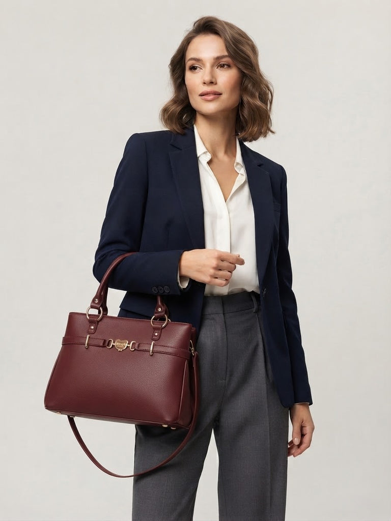 Borse Pashbag tote Big Carmel Golden in ecopelle liscia