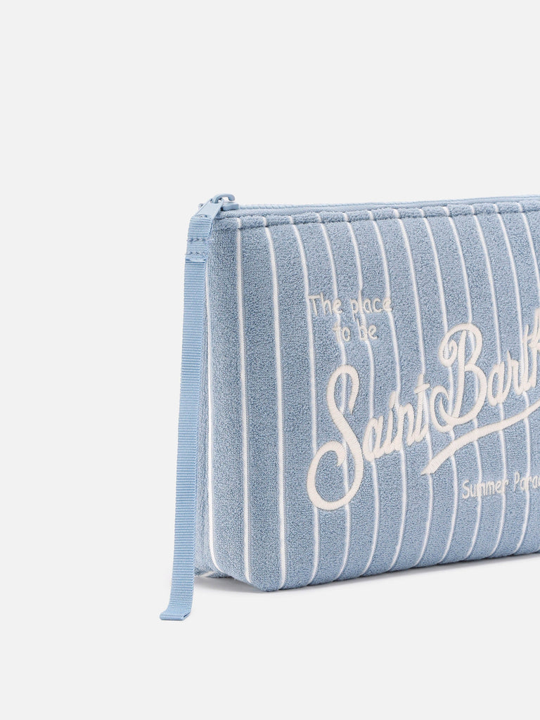 POCHETTE SAINT BARTH ALINE EFFETTO SPUGNA CON FANTASIA A RIGHE IN RILIEVO