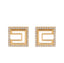 Orecchini Elisabetta Franchi OR58A52E2 Micro squadrati in ottone con logo e strass