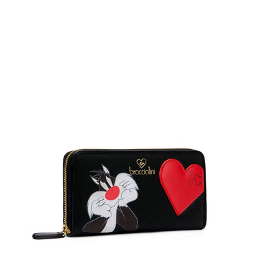 Portafoglio Braccialini LT105 Zip Around Looney Tunes Beth Faces "Silvestro"