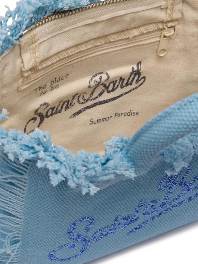 Borsa Saint Barth Vanity MIni Azzurra Con Strass VAMI001 00404L