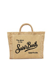 Borsa Saint barth Colette Straw In Raffia Logo Nero COL0017 00421L