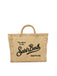 Borsa Saint barth Colette Straw In Raffia Logo Nero COL0017 00421L