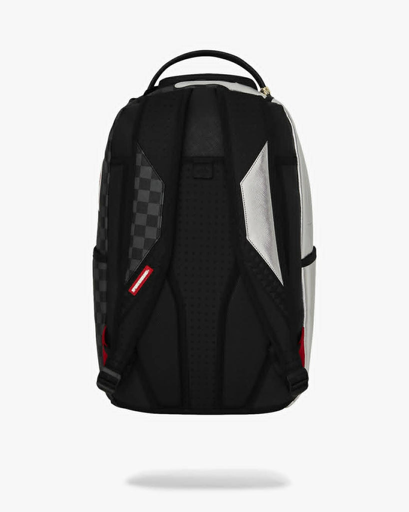 ZAINO SPRAYGROUND 8940 SILVER SIDE DRIP BLACK CHECK DLXSV BACKPACK
