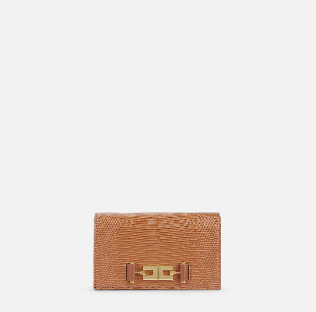 Borsa Elisabetta Franchi BS08A66E2 a spalla con placca logo effetto lucertola