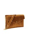 Borsa Elisabetta Franchi BS27A67E2 Tracolla in velluto con stampa cocco