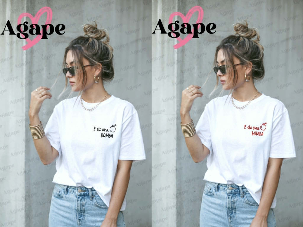 T-Shirt Agape E Sto Una Bomba