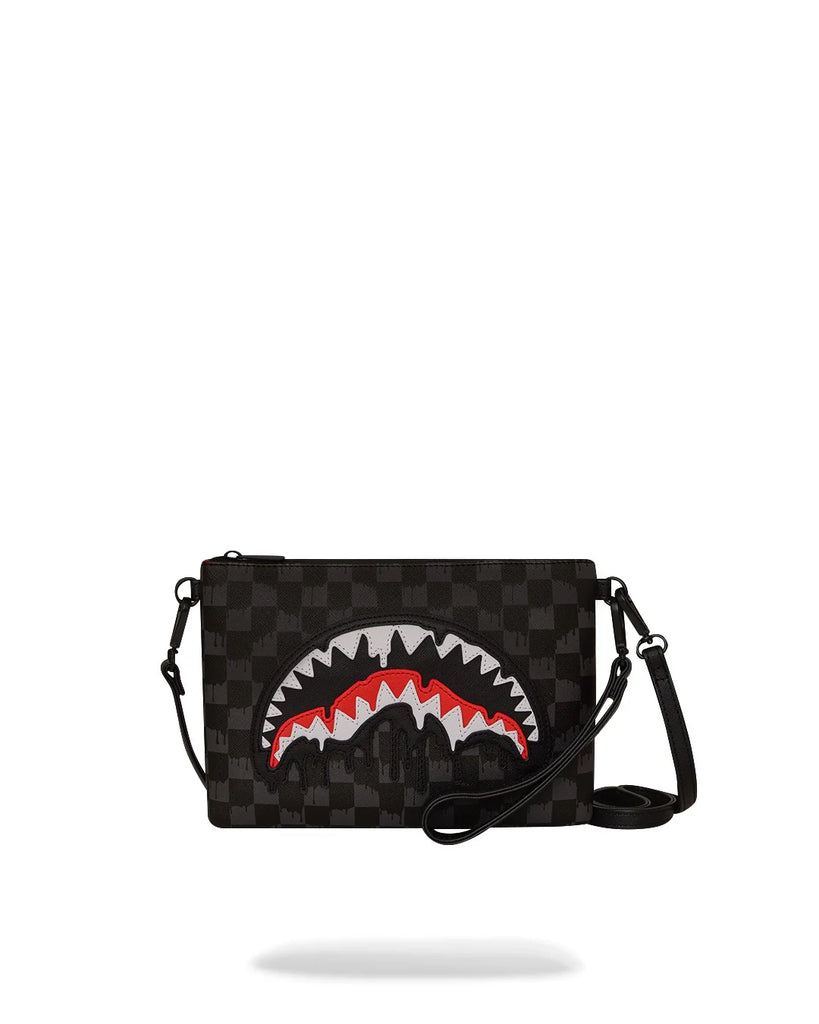 POCHETTE SPRAYGROUND ART7969 DRIPPING SHARKS IN PARIS CROSSOVER CLUTCH