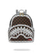 ZAINO SPRAYGROUND 8291 CREAM AND BROWN TEAR CHECK SAVAGE BACKPACK