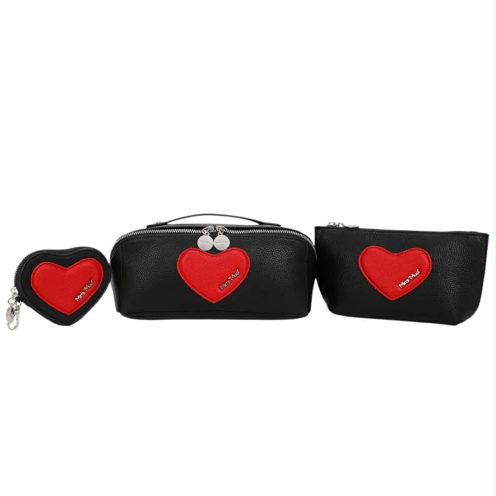 BEAUTY CASE MIMI MUA MB-J201274  SET DA 3 CON CUORE