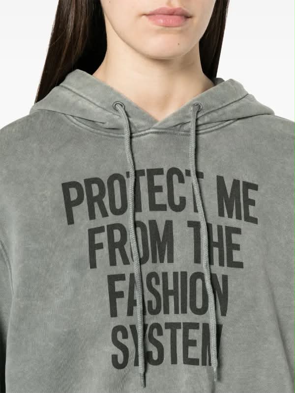 Felpa Moschino Cropped Protect Me From The Fascion System DA1709