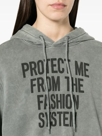 Felpa Moschino Cropped Protect Me From The Fascion System DA1709