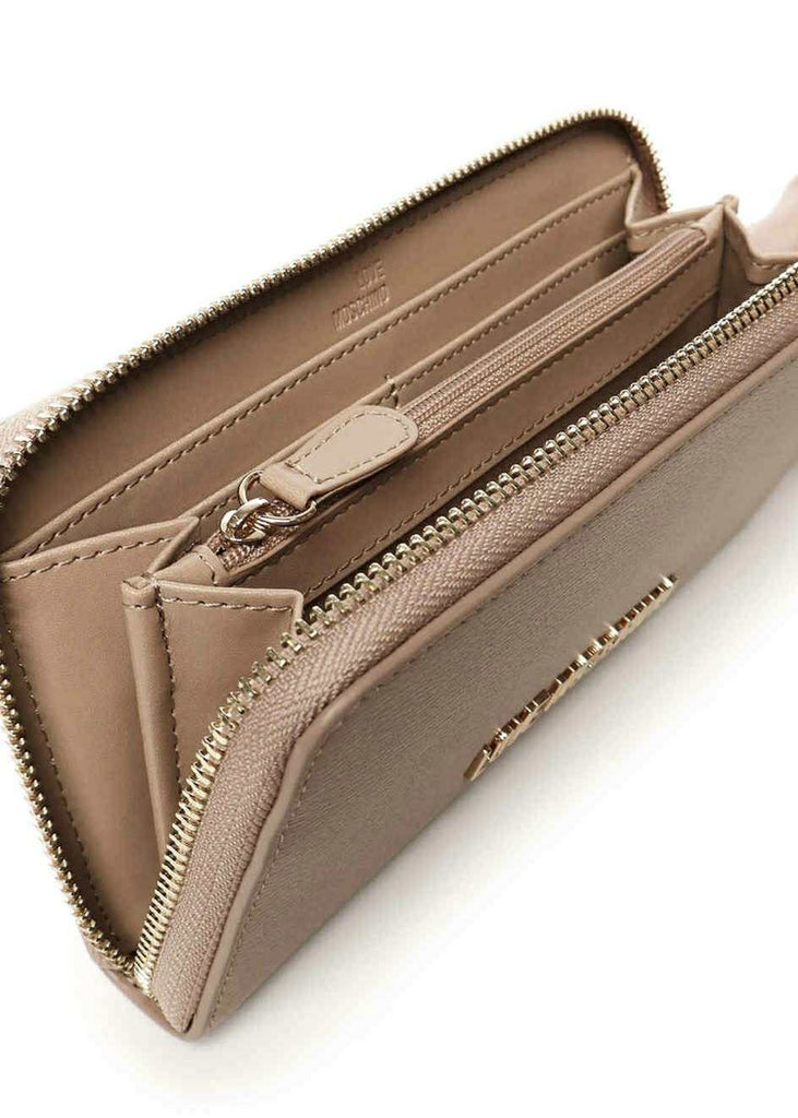 Portafoglio Love Moschino JC5700 Zip Around logo piccolo