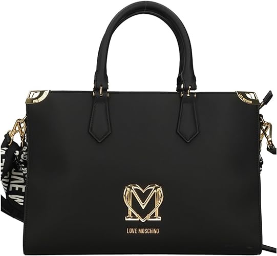 Borsa Love Moschino JC4283 Shopper Nera a mano manico foulard