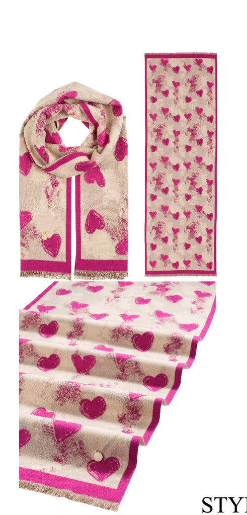 Sciarpa Alessia & Massimo Fantasia Cuori Art2678