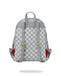 ZAINO SPRAYGROUND 8291 CREAM AND BROWN TEAR CHECK SAVAGE BACKPACK