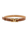 Cintura Elisabetta Franchi CT08S51E2 a vita alta in pelle con impunture Cognac