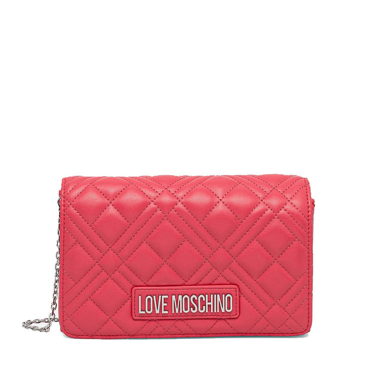 Borsa Love Moschino JC4248 Pochette matelasse con tracolla in catena silver