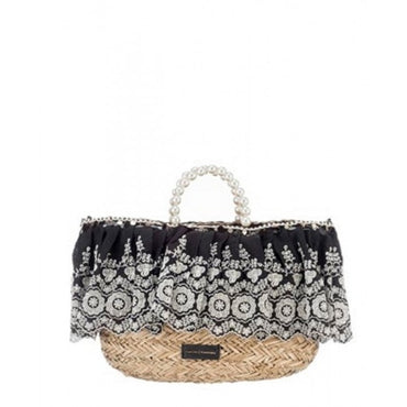 Borsa Alessia&Massimo 2201 manico perle e volant