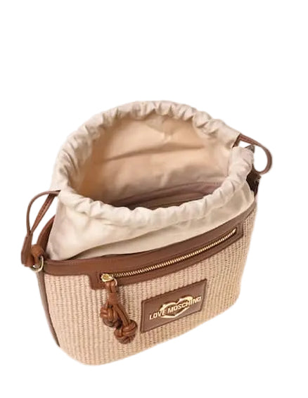 Borsa Love moschino JC4344 tracolla in rafia Chic