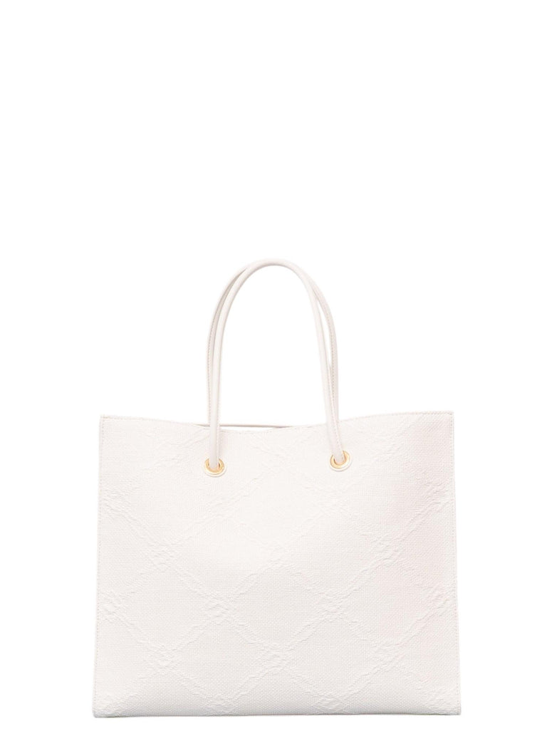 Borsa Elisabetta Franchi BS82A52E2 Tote grande in rafia jacquard