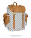 ZAINO SPRAYGROUND 9397 EMBOSSED CREAM CHECK MONTE CARLO