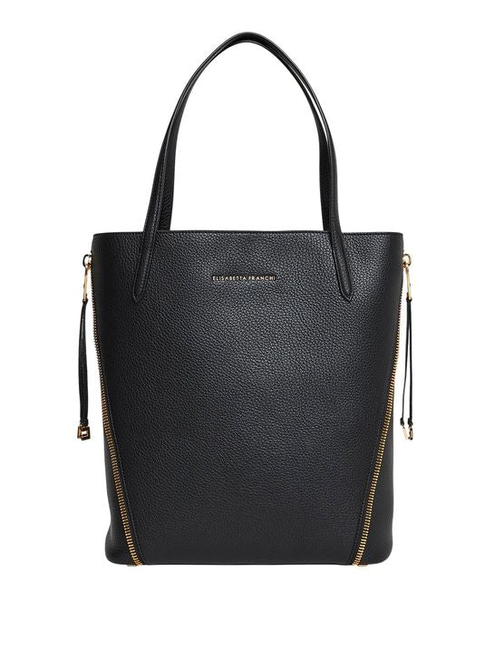 Borsa Elisabetta Franchi BS24A66E2 shopper bag con zip gold laterali